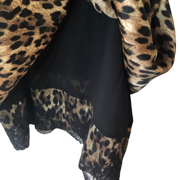 ZARA Basic Satin Leopard Print Layered Camisole Medium - Picture 6 of 12